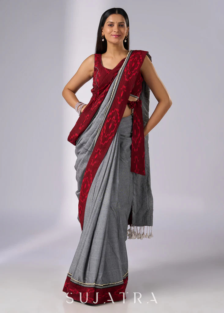 UDA PATANG MERA WALE LINEN  COTTON SAREE