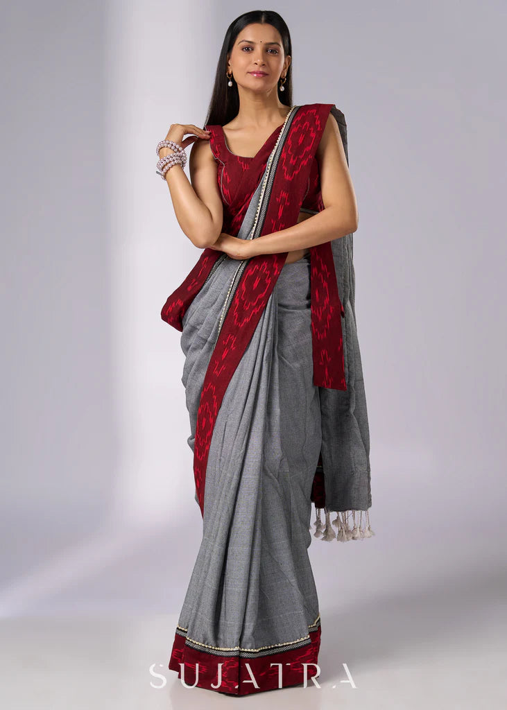 UDA PATANG MERA WALE LINEN  COTTON SAREE