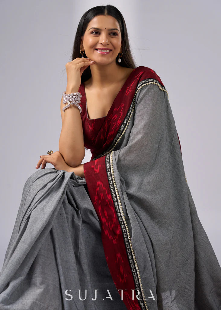 UDA PATANG MERA WALE LINEN  COTTON SAREE