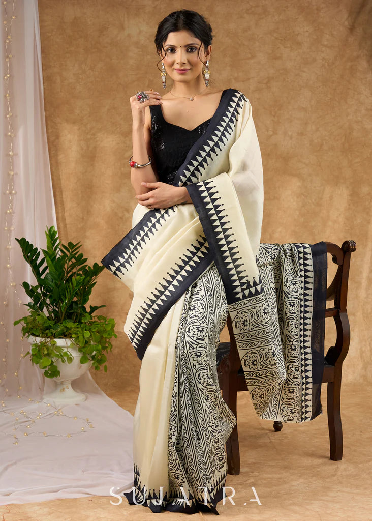 OH MAHI OH MAHI  WALE LINEN  COTTON SAREE