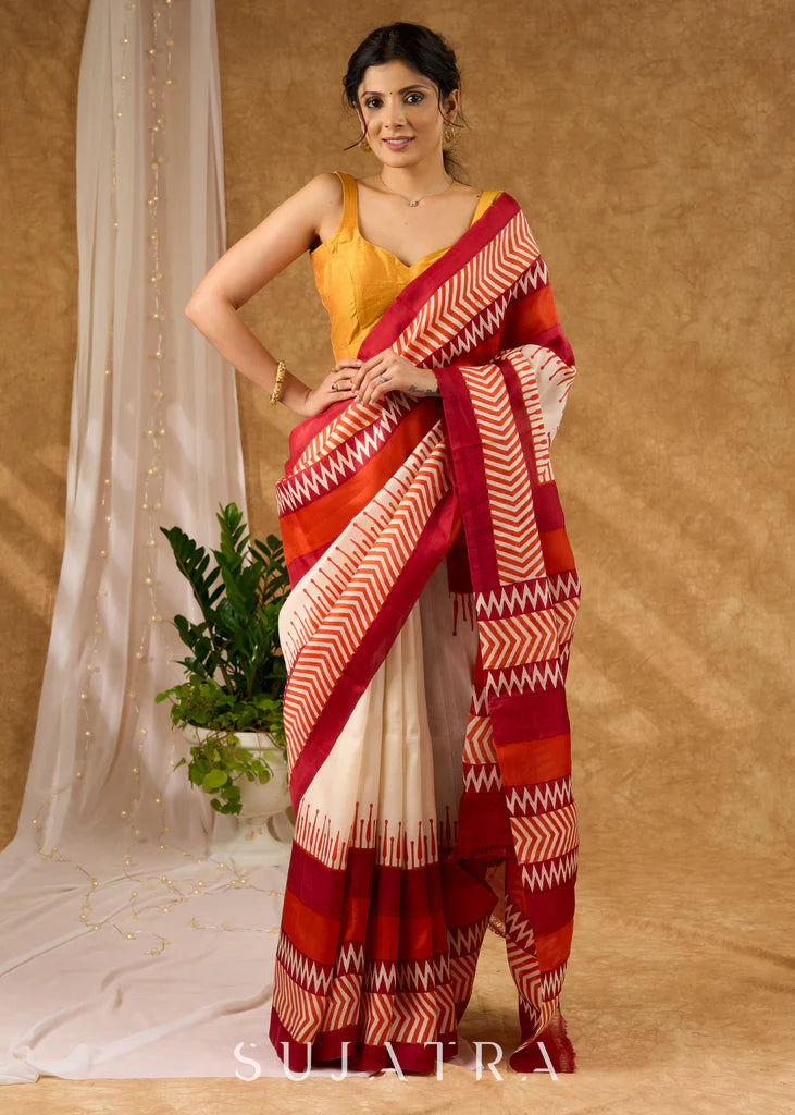 OH SAJNE RE  WALE LINEN  COTTON SAREE