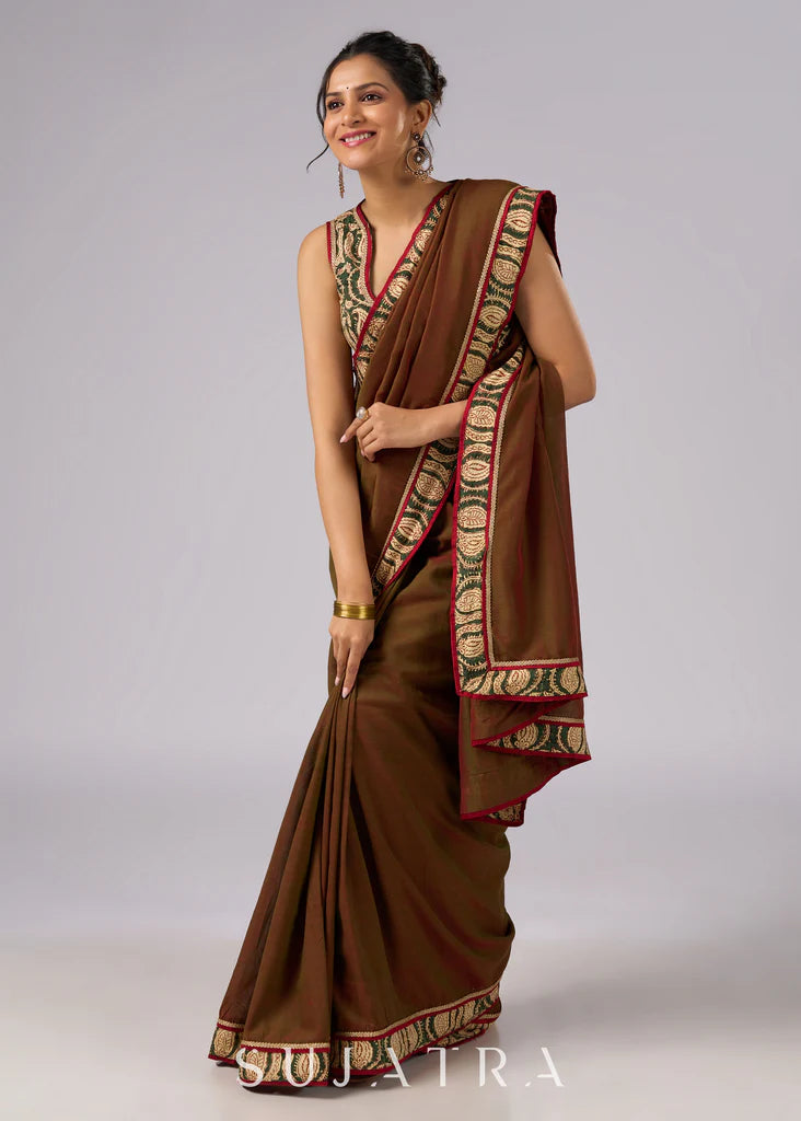 DIL PE CHALE WALE LINEN  COTTON SAREE