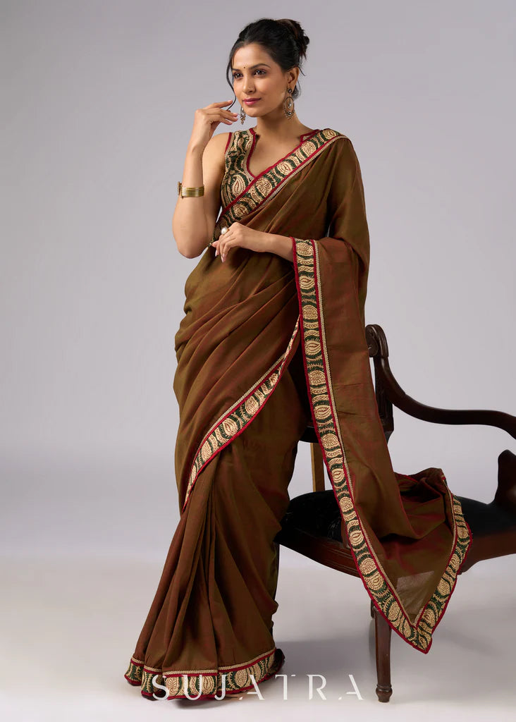 DIL PE CHALE WALE LINEN  COTTON SAREE