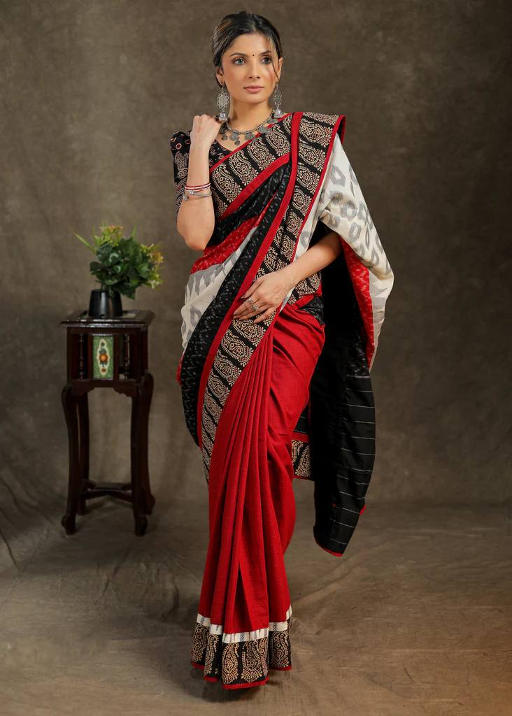 ANJANAE SE WALE LINEN  COTTON SAREE