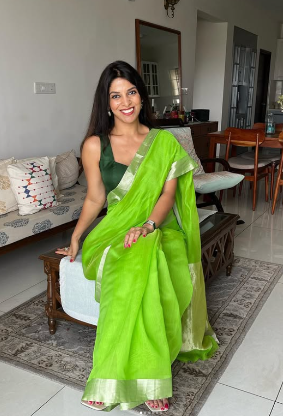 CHANGA CHANGA  WALE LINEN  COTTON SAREE)