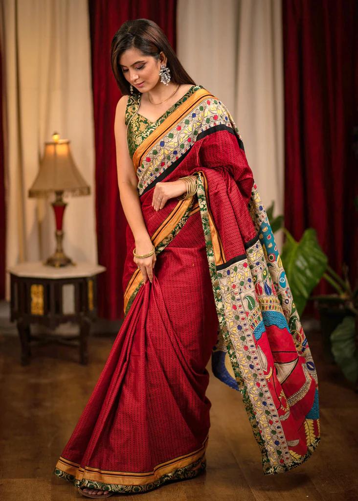 SAMUNDAR ISHQ WALE LINEN  COTTON SAREE