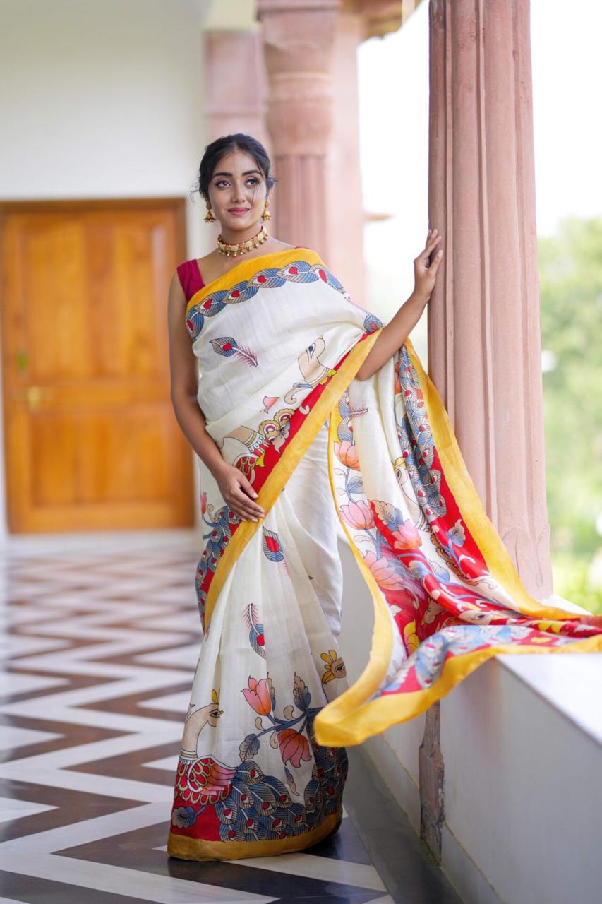 BARSATO WALE LINEN  COTTON SAREE