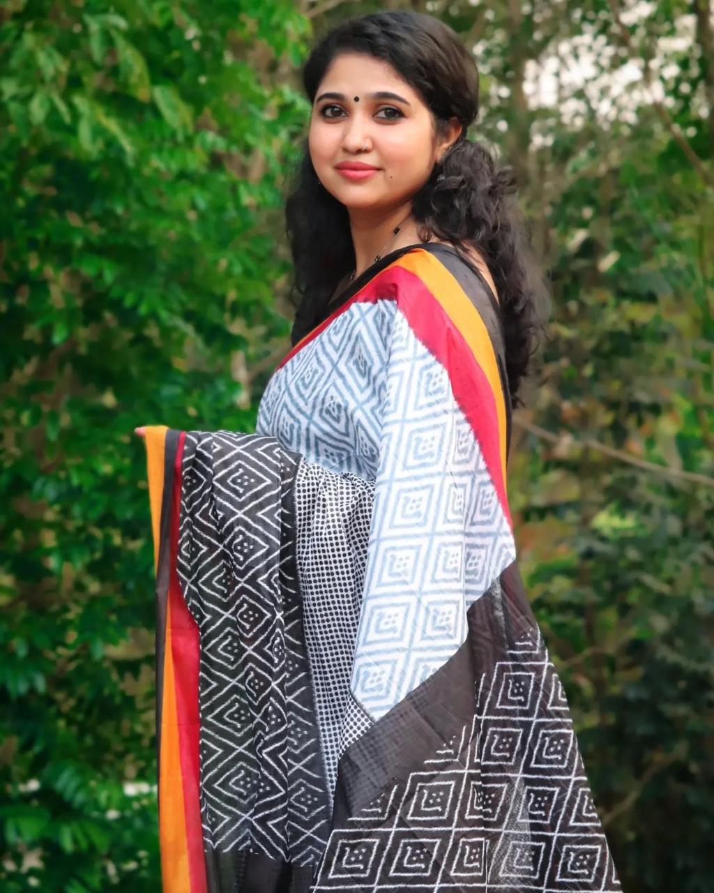 JOGI RE GANGA WALE LINEN  COTTON SAREE