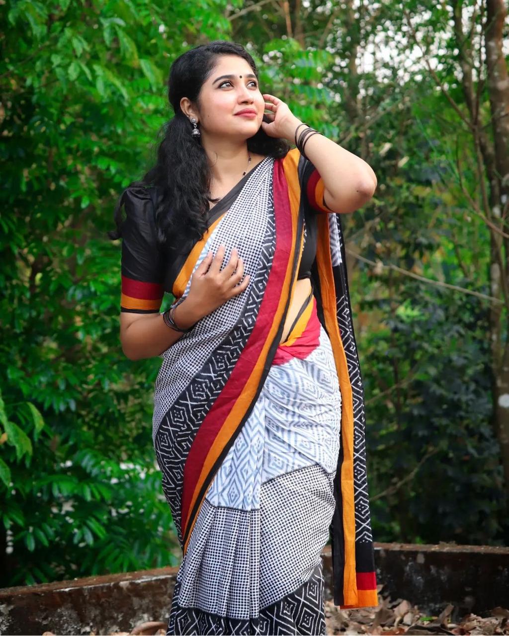 JOGI RE GANGA WALE LINEN  COTTON SAREE