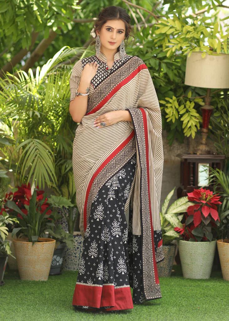 RAABA RABBA WALE LINEN  COTTON SAREE