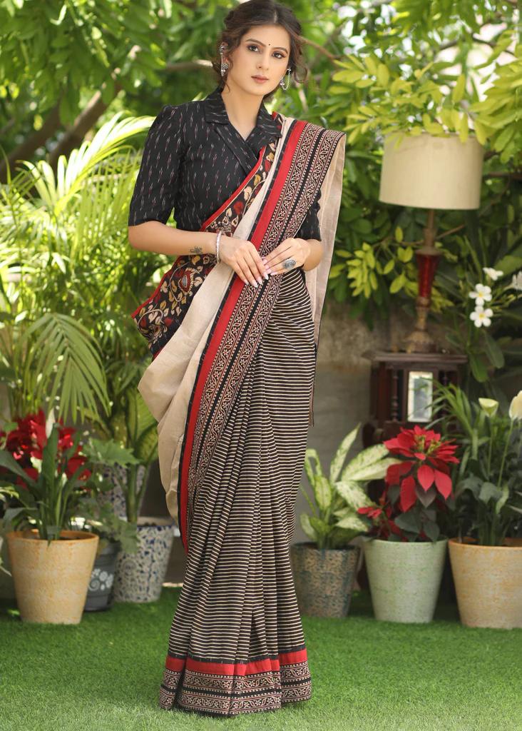 TU KHAYAL HAI WALE LINEN  COTTON SAREE