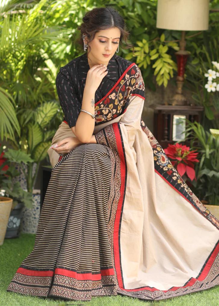 TU KHAYAL HAI WALE LINEN  COTTON SAREE