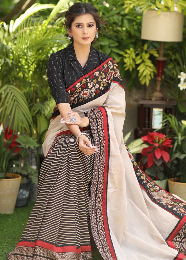 TU KHAYAL HAI WALE LINEN  COTTON SAREE