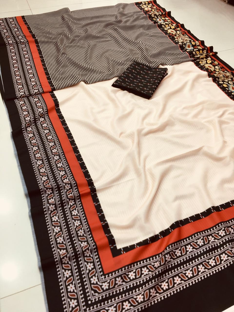 TU KHAYAL HAI WALE LINEN  COTTON SAREE